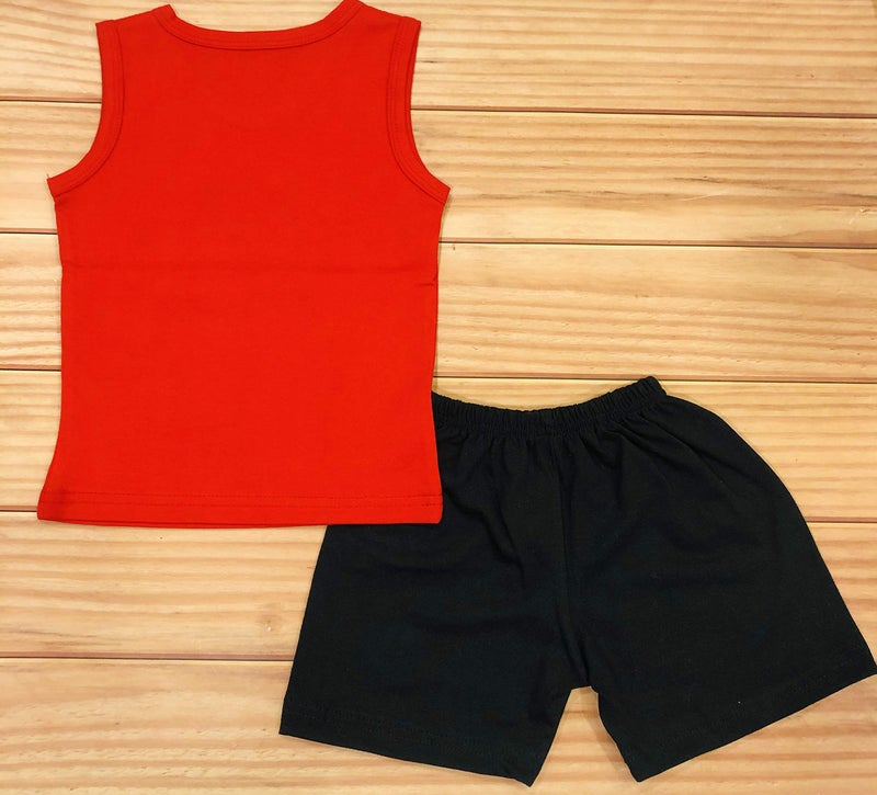 Infantbond Baby Boy's and Girl's Sleeveless T-Shirt and Short 100% Cotton Clothing Set (0-6 Months, Penguin Set) - Image 2