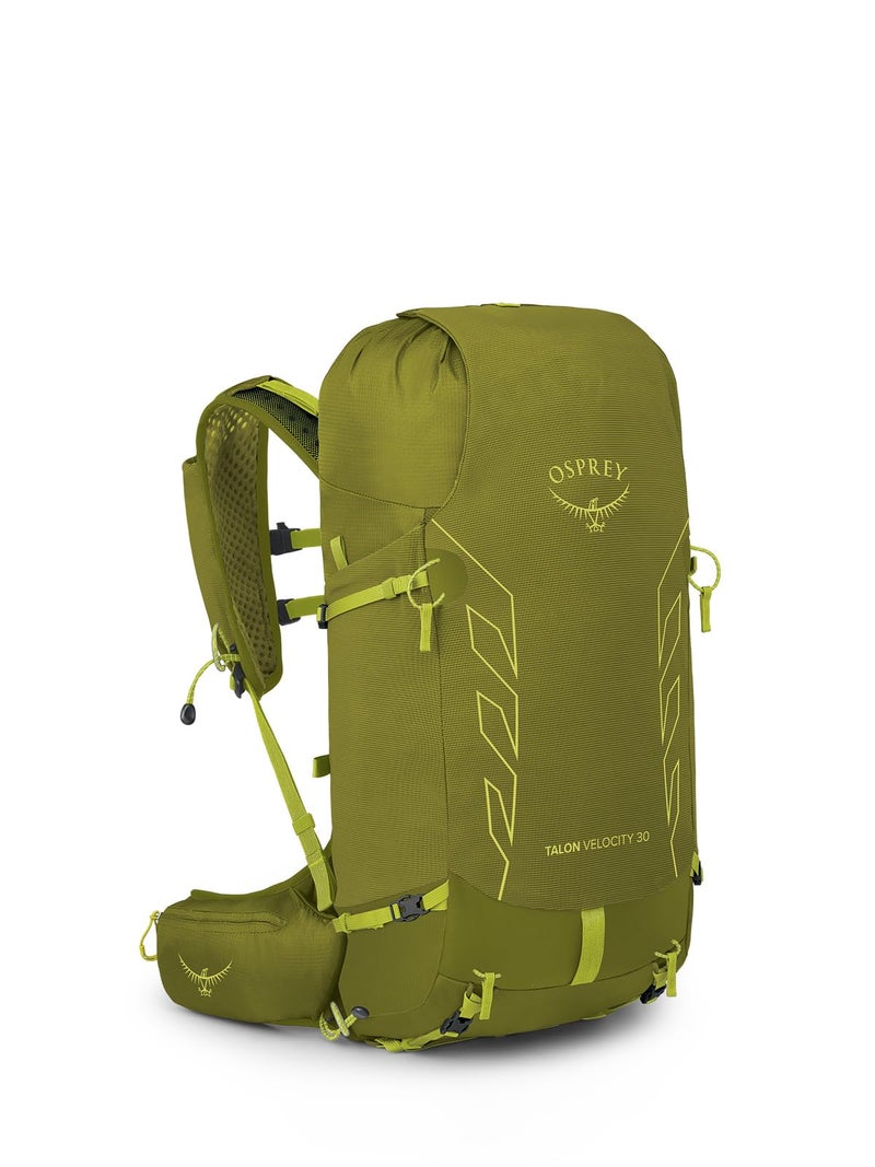 Osprey Talon Velocity 30L Men's Hiking Backpack, Matcha Green/Lemongrass, S/M - Image 1