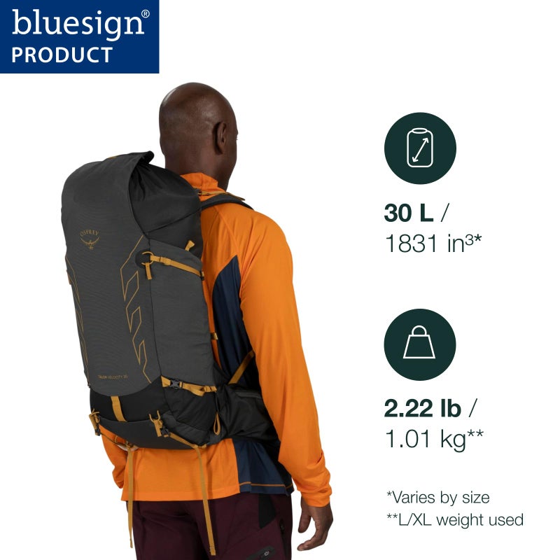 Osprey Talon Velocity 30L Men's Hiking Backpack, Matcha Green/Lemongrass, S/M - Image 2