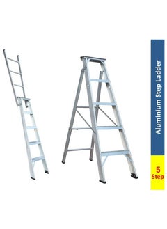 Zamil Zamil Aluminum Ladder Dual Purpose Heavy Duty Extendable 5 Step  - Image 4