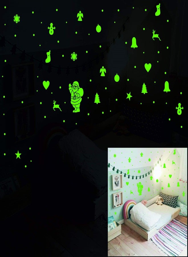 Monk wish Dreamkraft Monk Wish Green Glow in The Dark Stars Radium Stickers for Room Ceiling Decoration (20cm x 25cm) - Image 1