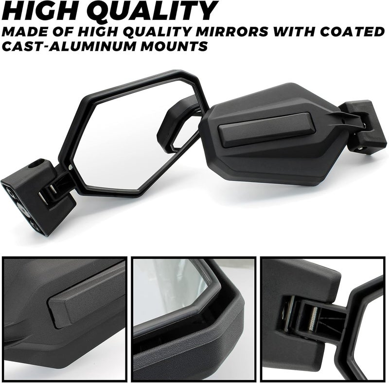 KATIMOTO Adjustable Folding Side Rear View Mirrors for Can-Am Maverick Trail Sport Commander 2018-2022 - Image 3