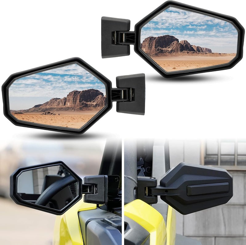 KATIMOTO Adjustable Folding Side Rear View Mirrors for Can-Am Maverick Trail Sport Commander 2018-2022 - Image 1