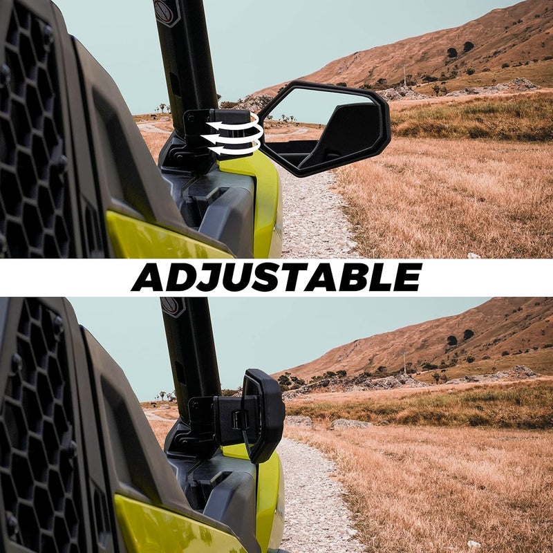 KATIMOTO Adjustable Folding Side Rear View Mirrors for Can-Am Maverick Trail Sport Commander 2018-2022 - Image 2
