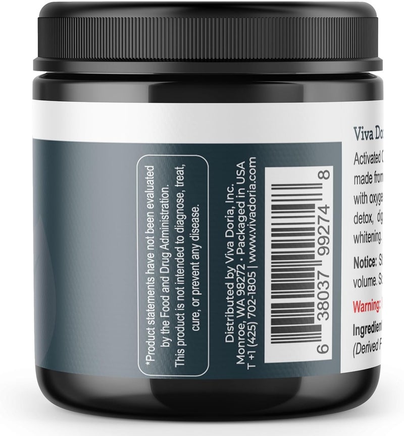 Viva Doria Activated Charcoal Powder Hardwood Derived Food Grade 4 Oz - Image 2