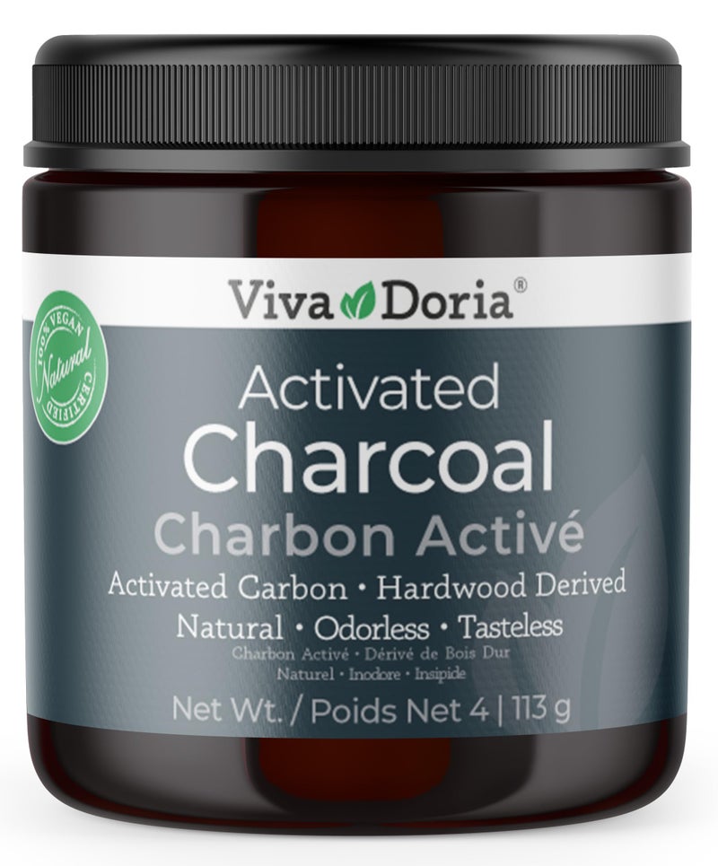 Viva Doria Activated Charcoal Powder Hardwood Derived Food Grade 4 Oz - Image 1
