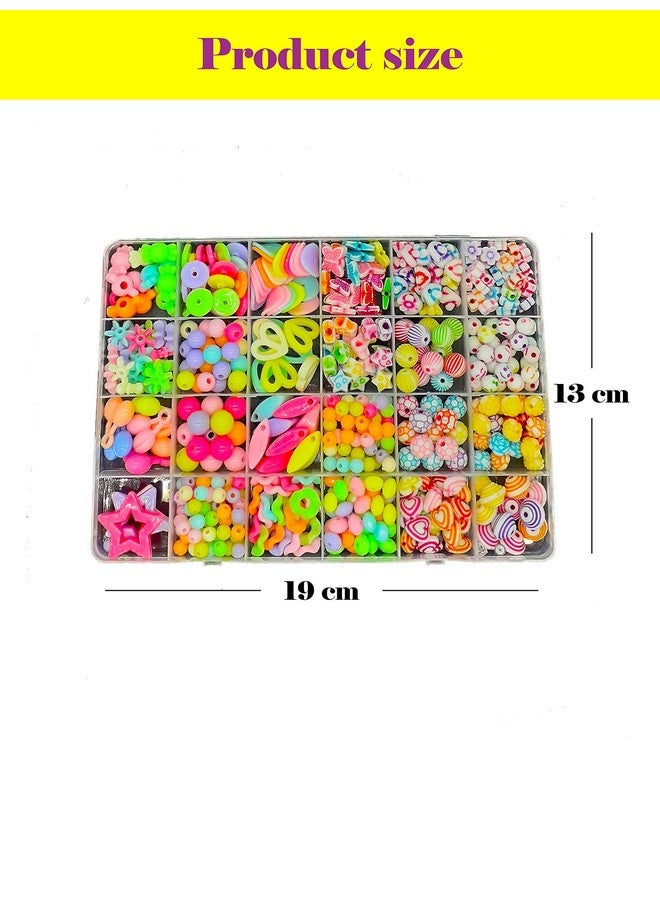 SYGA Plastic Beads for Kids Crafts Children's Jewelry Making Kit DIY Bracelets Necklace Hairband and Rings Craft Kits Birthday for 4, 5, 6, 7-Year-Old Little Girls(DIYBeadsSet-9) Multicolor - Image 2