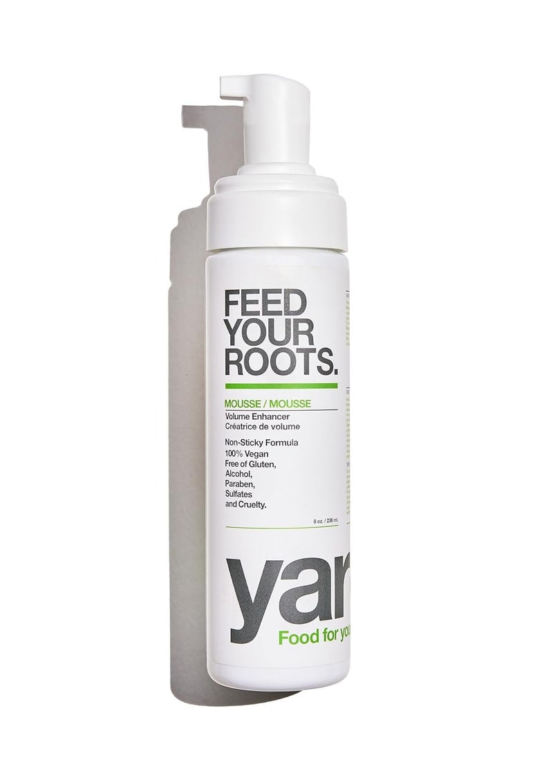 Yarok - Feed Your Roots Mousse - Volumize, Texturize & Transform - Volume Enhancer - Transform Curls - Non-Sticky & Non-Crunchy Formula - 100% Vegan - Gluten, Sulfate, Paraben & Cruelty Free - 8oz