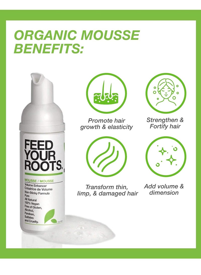 Yarok - Feed Your Roots Mousse - Volumize, Texturize & Transform - Volume Enhancer - Transform Curls - Non-Sticky & Non-Crunchy Formula - 100% Vegan - Gluten, Sulfate, Paraben & Cruelty Free - 8oz
