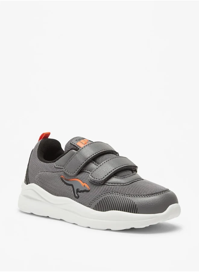 kangaROOS Boys Textured Sports Shoes with Hook and Loop Closure