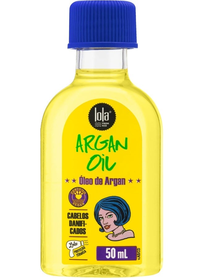 Lola from Rio علاج زيت الأركان النقي للشعر والجسم - يرطب، يضيف لمعان ويقلل التجاعيد، يمكن استخدامه كزيت نهائي أو علاج عميق (50 مل) - Image 1