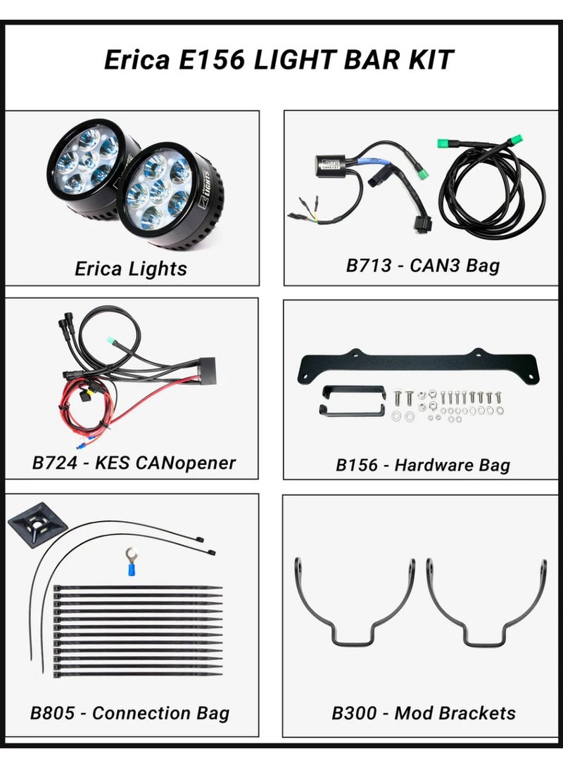 طقم مصابيح LED Clearwater Lights Erica لدراجة BMW R1250GSA (مبردة بالسائل) - Image 3