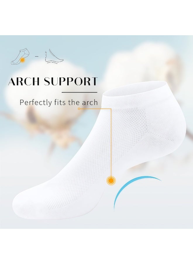 ليشا جوارب قصيرة للرجال - 5 أزواج من الجوارب القطنية القصيرة المانعة للانزلاق، مريحة للتهوية وخفيفة الوزن، مقاس EU39-44 - Image 4