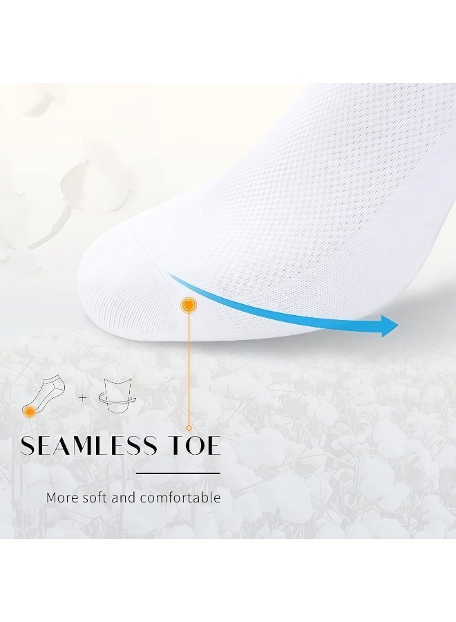 ليشا جوارب قصيرة للرجال - 5 أزواج من الجوارب القطنية القصيرة المانعة للانزلاق، مريحة للتهوية وخفيفة الوزن، مقاس EU39-44 - Image 3