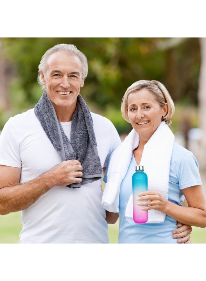 Happy Home 1000ml Motivational Sports Water Bottle with Time Marker – Leakproof & BPA-Free Reusable Drinking Bottle – Large Capacity Gym Water Bottle for Fitness, Outdoor, Travel, Yoga, Office and School – Multicolor - Image 5