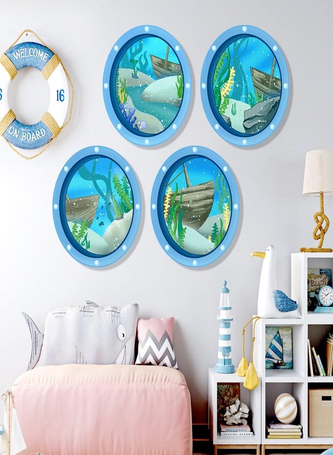 Bnesi 4 Pcs Funny Ocean Porthole Decor Y2K Room Decor Cool Room Decor Funny Room Decor for Teen Bedroom - Image 2