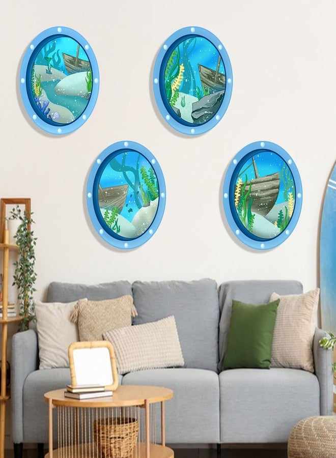 Bnesi 4 Pcs Funny Ocean Porthole Decor Y2K Room Decor Cool Room Decor Funny Room Decor for Teen Bedroom - Image 5