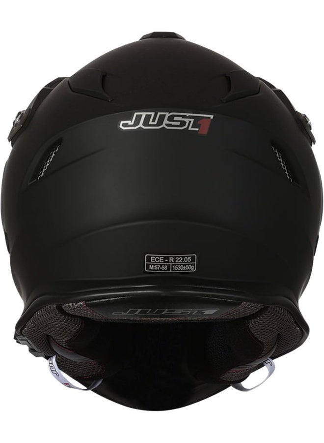 Just 1 J34 Pro 2206 Solid Motocross Helmet - Black Matt - Image 3