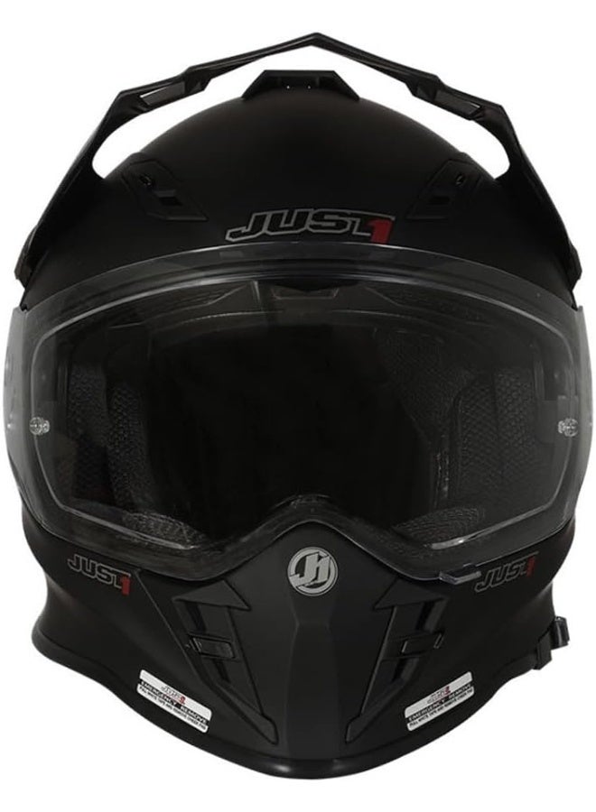 Just 1 J34 Pro 2206 Solid Motocross Helmet - Black Matt - Image 2