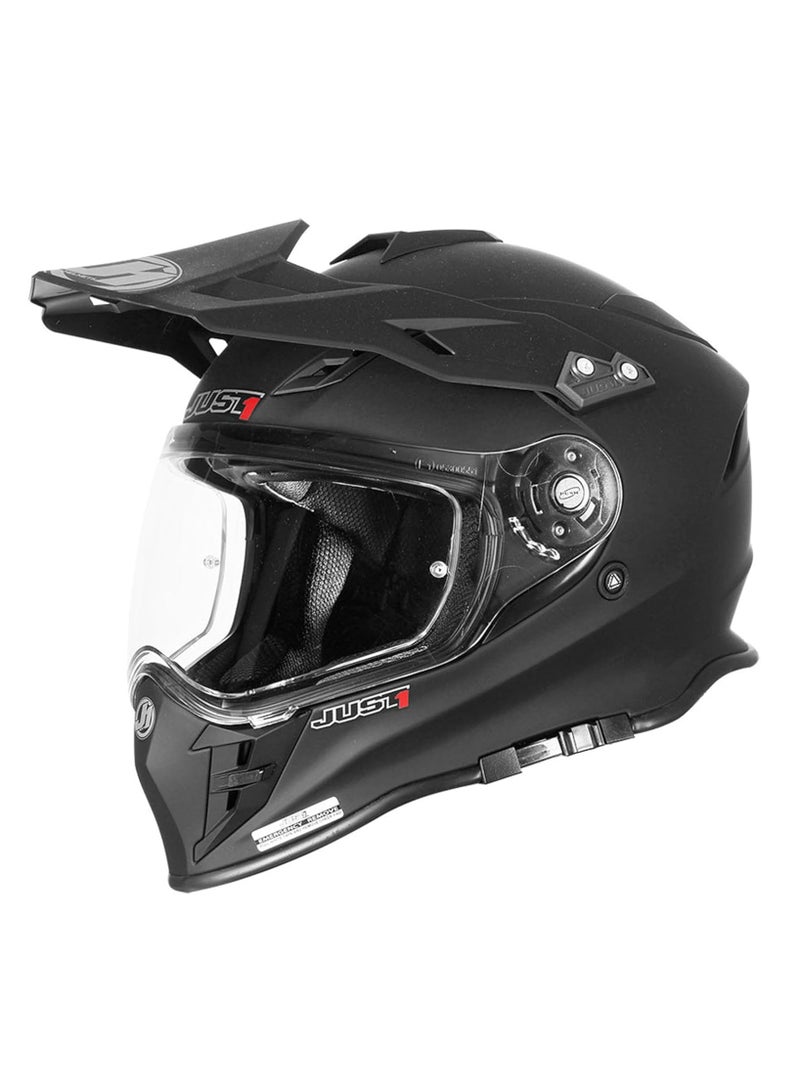 Just 1 J34 Pro 2206 Solid Motocross Helmet Black Matt - 680016  - Image 1