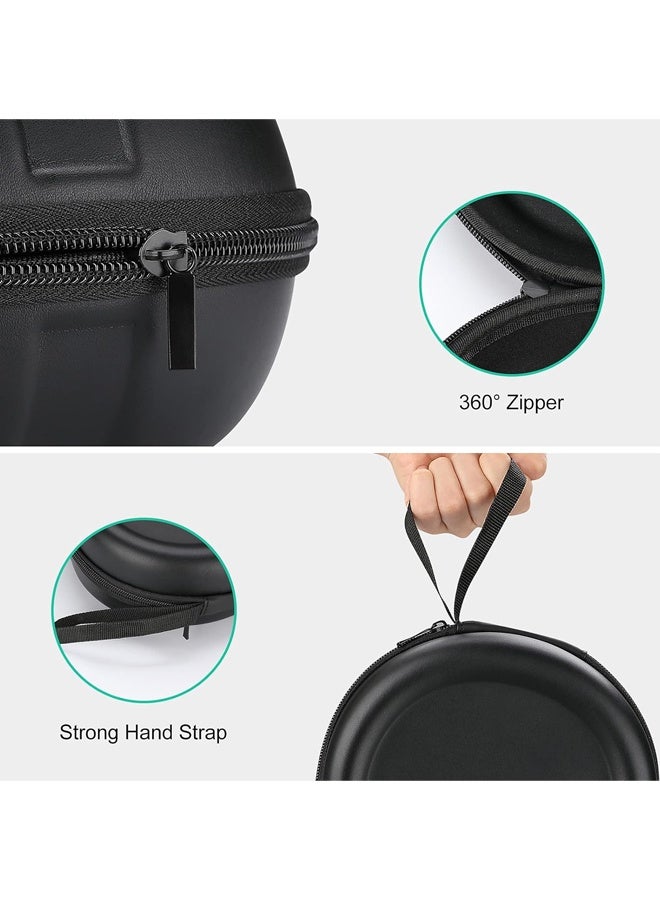 dida-cosmos Hard Shell Headphone Case for Sony, Beats, Philips, Bose, JBL, Maxell, Panasonic, Audio Technica, Skullcandy and More, Travel Carrying Bag with 2 Earpad Covers -Black - Image 4