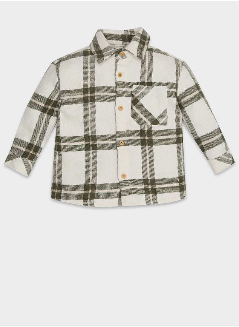 DeFacto Shirt Collar Flannel Long Sleeve Plaid Shirt With Pockets  - Image 1