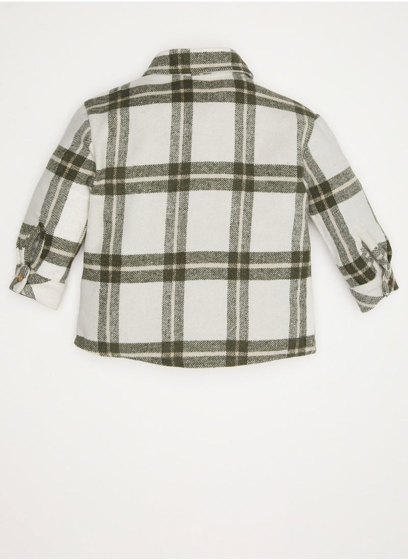 DeFacto Shirt Collar Flannel Long Sleeve Plaid Shirt With Pockets  - Image 2