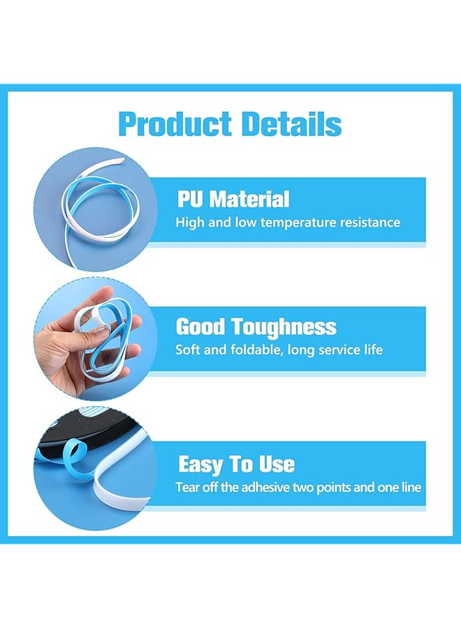erorex Double Sided Tape Heavy Duty 2 Pack 19.6Ft Stripping Door Seal Strip Insulation Tape Roll Clear Mounting Tape Hanging Adhesive Strips Removable Wall Tape For Home Indoor Ceiling Stove - Image 2