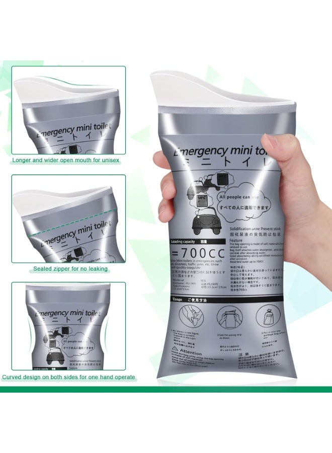 Sunspire 12 Pack Disposable Urine Bags, 700ML Large Capacity Camping Pee Bags, Unisex Urinals Vomit Bags for Travel Urinal Toilet Traffic Jam Emergency Portable Toilet Bee Bag for Men Women Kids Patient - Image 4