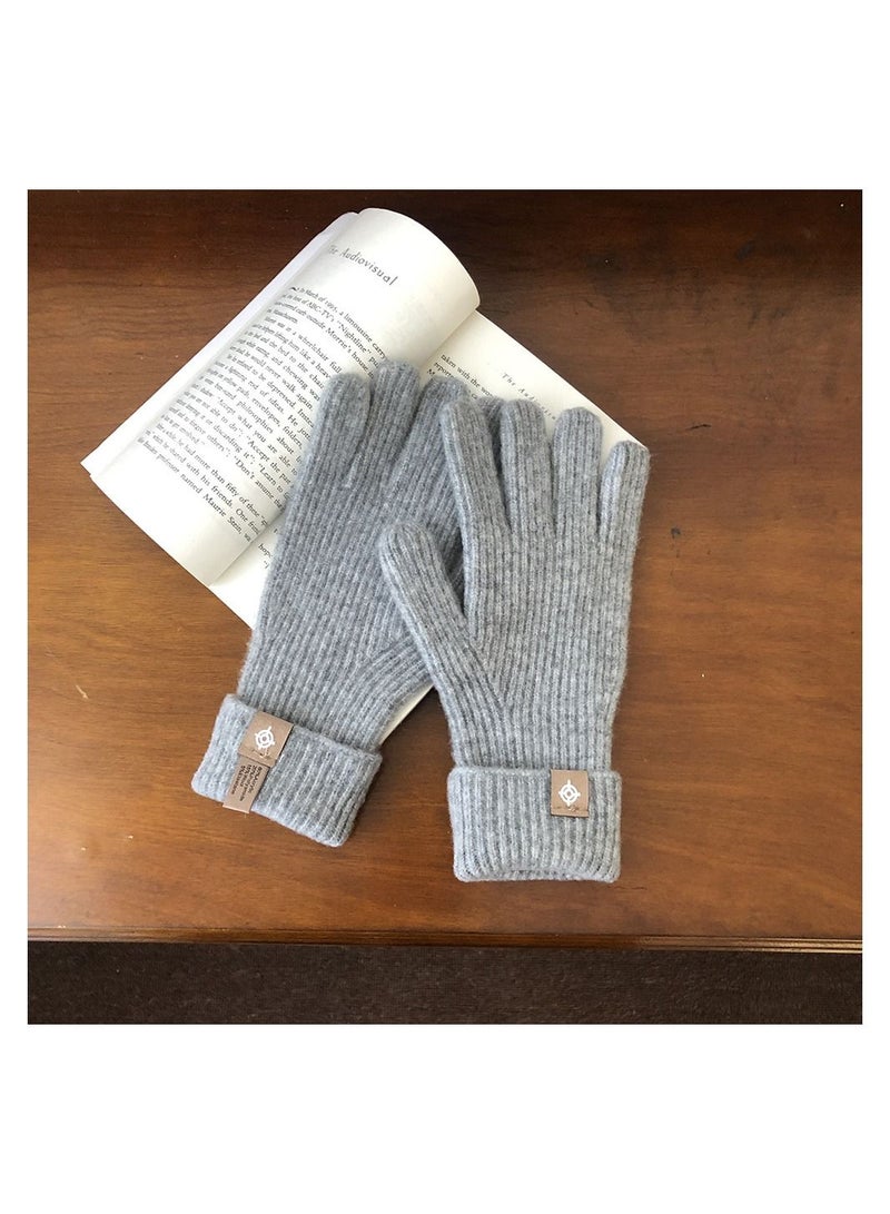 Loquat Solid Knit Gloves