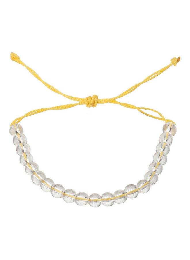 NIBEMINENT - Transparent Beaded Weaving Rope Adjustable Bracelet - Image 1
