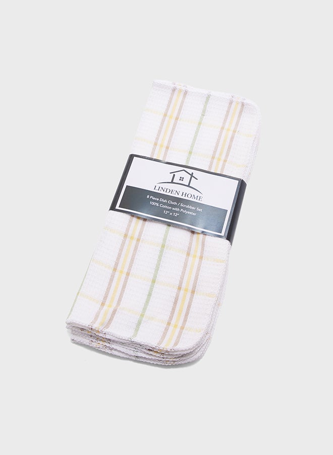 SAF by ARAMS Super Absorbent Machine Washable Hand 100% Cotton  Dish Reusable Cleaning Cloths, Cloth for Dishes, Kitchen, Bathroom, Car and Towel Set of 6 Waffle Napkins Pack yellow Color - Image 1