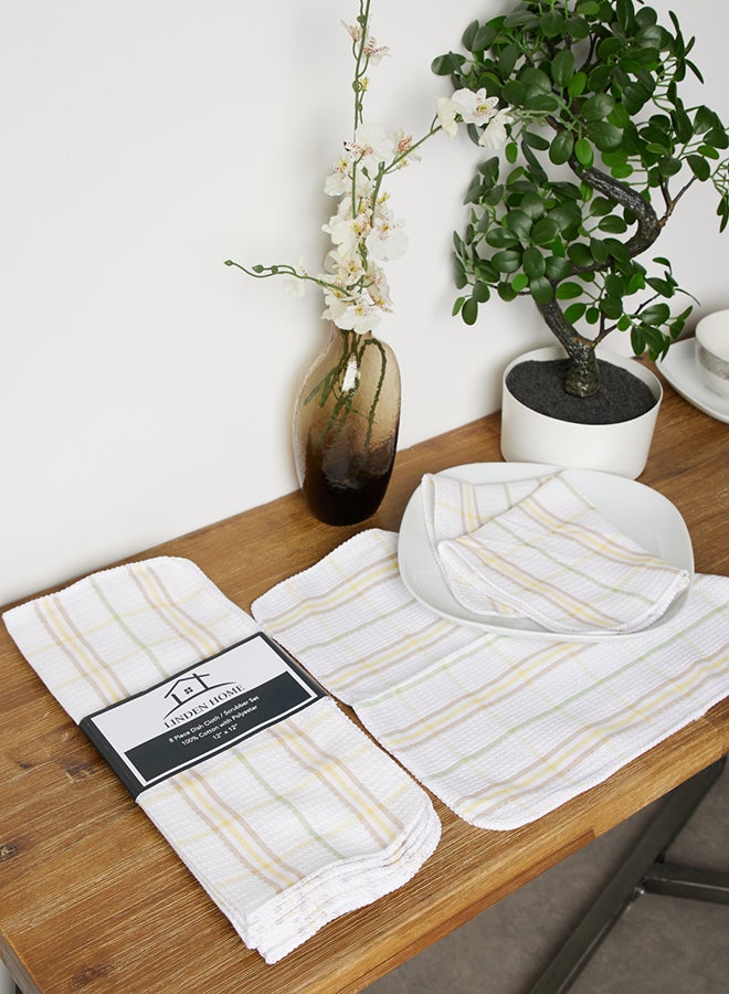 SAF by ARAMS Super Absorbent Machine Washable Hand 100% Cotton  Dish Reusable Cleaning Cloths, Cloth for Dishes, Kitchen, Bathroom, Car and Towel Set of 6 Waffle Napkins Pack yellow Color - Image 4