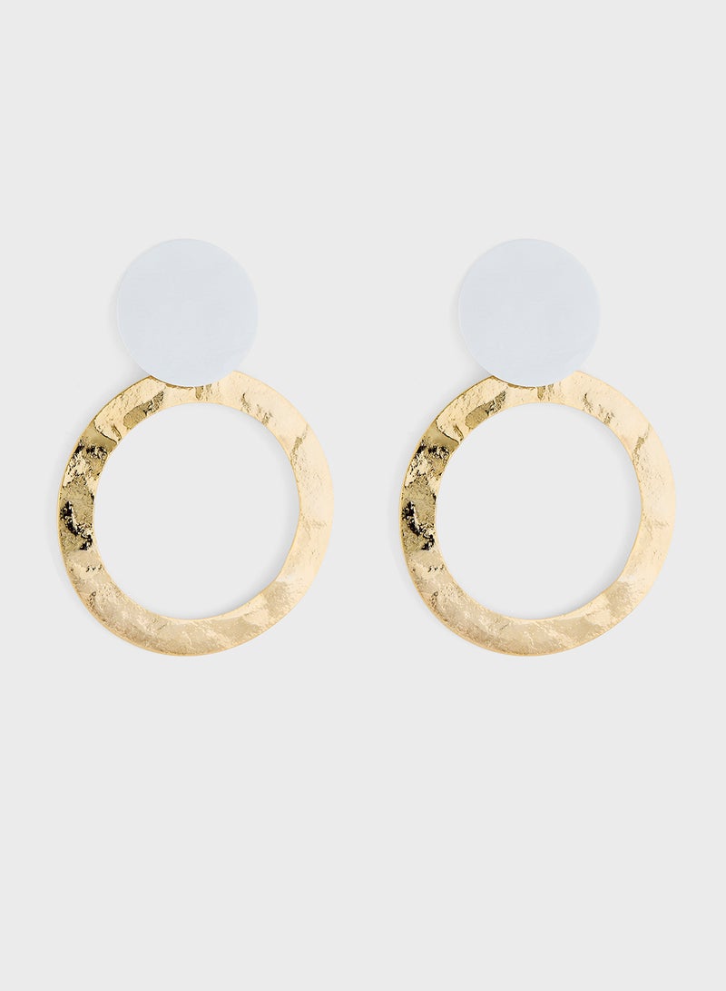 Antura hammered earrings in varnished metal with hypoalle  - Image 1