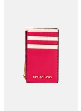 Michael Kors Women Brand Logo Wallets 13 L x 8 H x 1 W cm, Fuchsia Pink  - Image 1