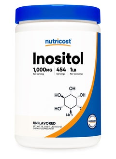 Inositol, 1000 mg Per Serving, 454 Servings, 1 LB Per Container, Unflavored, Net Wt. 16.2 Oz,(1 LB )(454 G ) Dietary Supplement