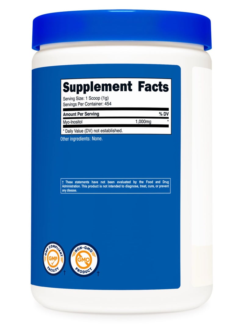 Nutricost - Inositol, 1000 mg Per Serving, 454 Servings, 1 LB Per Container, Unflavored, Net Wt. 16.2 Oz,(1 LB )(454 G ) Dietary Supplement - Image 1