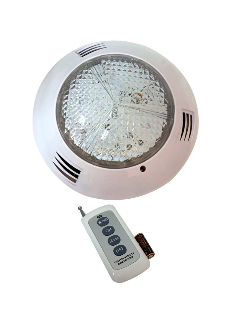 POOL MART Pool light. IP68 AC12V-7W LED  Multi color with remote 260mm Dia x 70mm height - Image 1