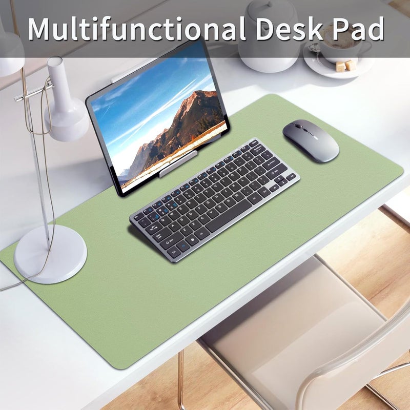 Bloss Green Desk Mat, Desk Matt for Desktop, Large Leather Desk Pad, Desk Pad Mat Waterproof, Computer Mat for Office Work/Home/Decor (31.5 x 15.7 Inches) - Image 3