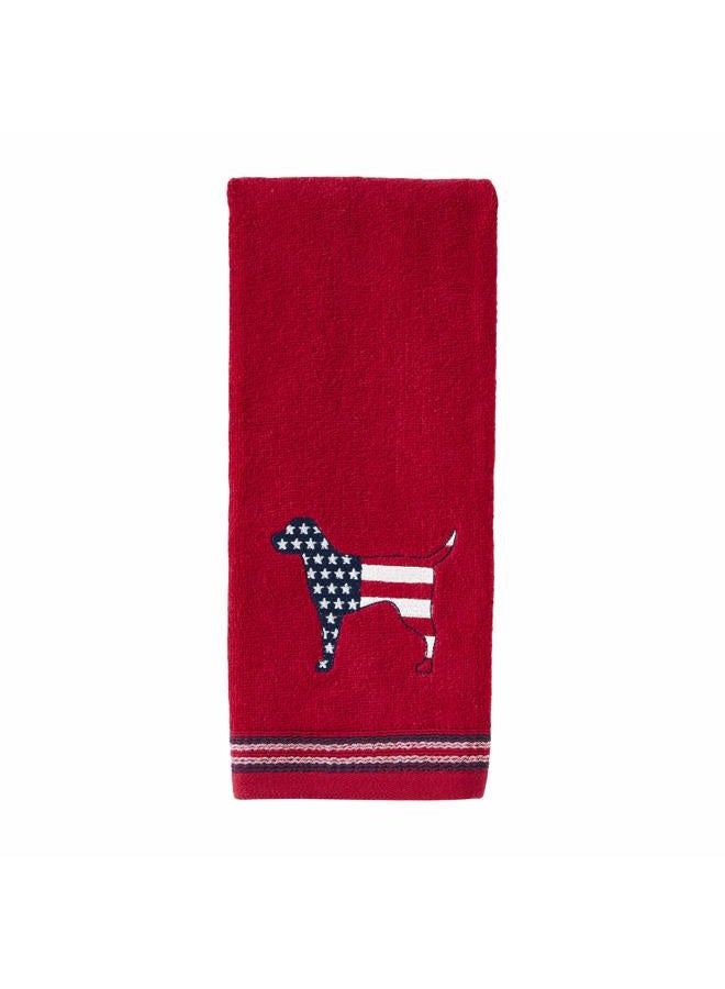 SKL Home Patriotic 4th of July Red White & Blue Hound hand towel, (2-Pack), 2 Count - Image 3
