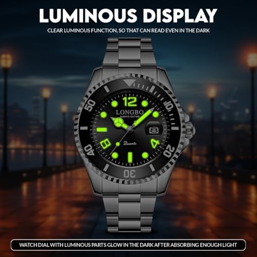 LONGBO Master Royale Analog Watch For Men (Silver-Black, Stainless Steel) - Image 4