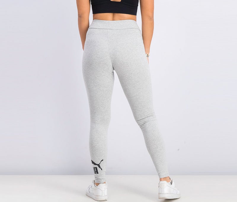 PUMA Womens Essential Logo Leggings, Heather Gray - Image 4