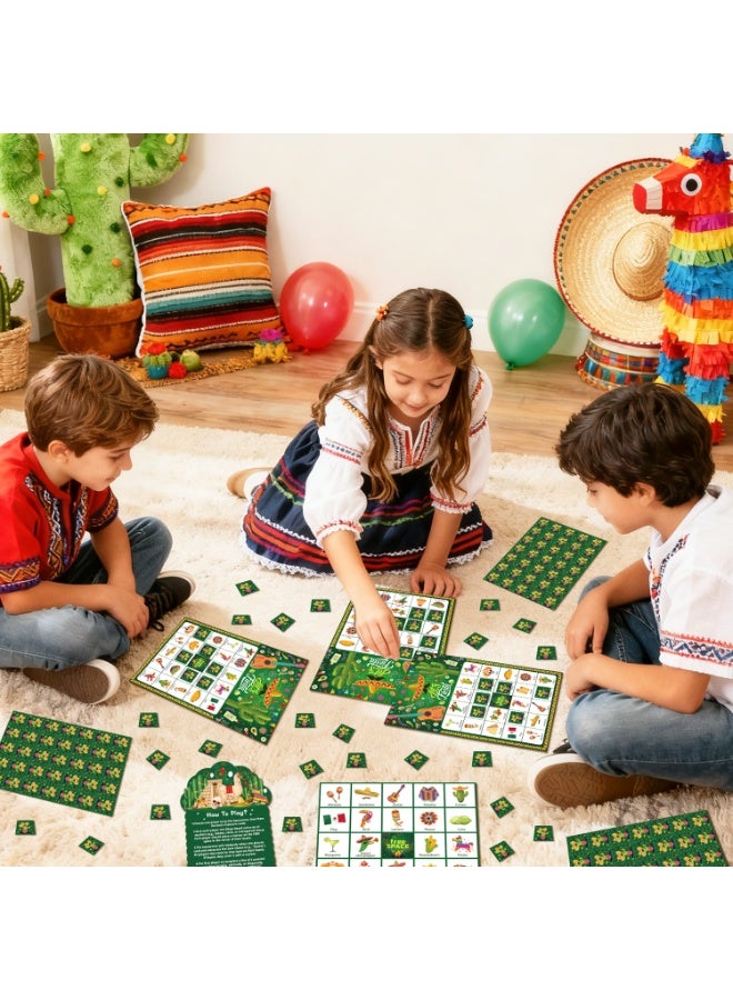FRUITFUL PARTY Mexico Fiesta Bingo Game Cards, 38pcs Cinco De Mayo Bingo Games Cinco de Mayo Bingo Game Cards for Mexican Fiesta Party Decorations Taco Party Decoration Supplies - Image 5