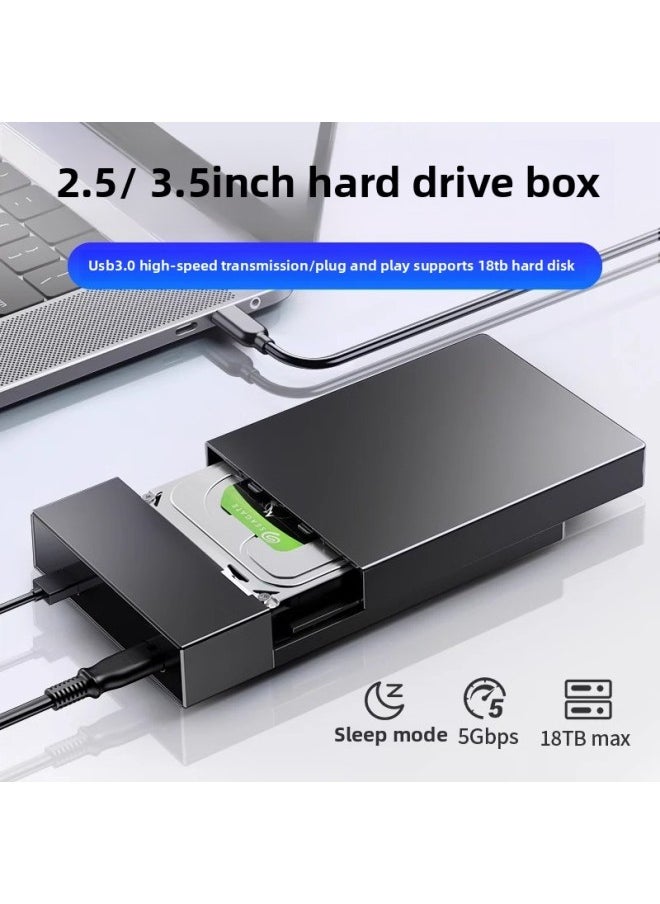 Generic 3.5 Inch Mobile Hard Drive Box Computer SSD Mechanical Solid State Drive Sata External Box 2.5 Reader Cross Border-Color:2.5inch 3.5inch Neutral Hard Drive Box Sata Interface Usb3.1 Plus Mobile Phone Type-c Adapter  - Image 3