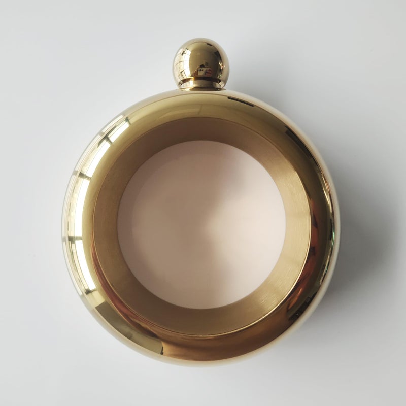 CNFLASK 3.5oz Bright Gold Bracelet Flask 304 Stainless Steel Bangle Shaped Drinking Flask With Funnel - Image 3