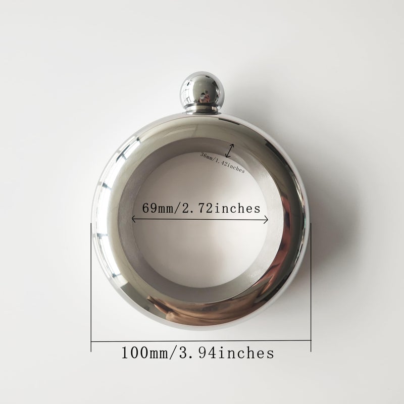 CNFLASK 3.5oz Bright Gold Bracelet Flask 304 Stainless Steel Bangle Shaped Drinking Flask With Funnel - Image 4