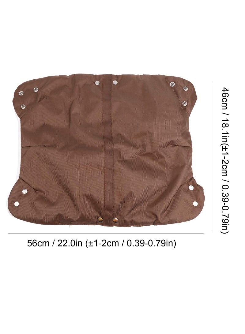 Stroller Hand Muff Winter Extra Thick Pushchair Gloves Baby Stroller Thick Plush Warm Gloves With Windproof Pram Handlebar For Cold Weather(Dark Brown) - Image 4