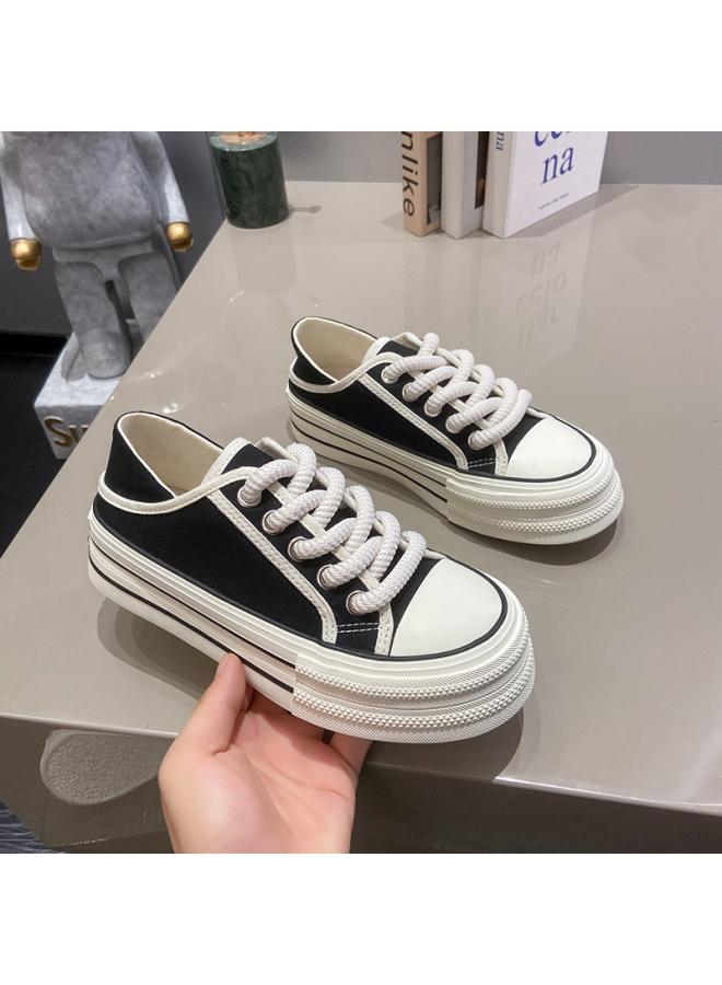 SHAKA Korean Style Two-wear Canvas Shoes Women's Summer New All-match Student Running Sneakers Casual Shoes Women's 8685 - Image 2