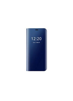 Samsung Galaxy S7 Edge Clear View Stand Mirror Case Shockproof Flip Cover Case Blue