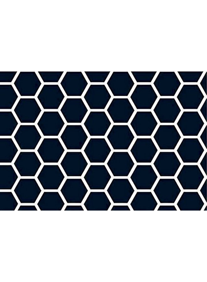 SHEETWORLD.COM SheetWorld 100% Cotton Percale Fitted Crib Toddler Sheet 28 x 52, Navy Honeycomb, Made in USA - Image 2